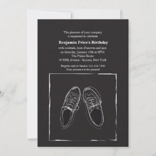 Vestir zapatillas invitaciones masculinas
