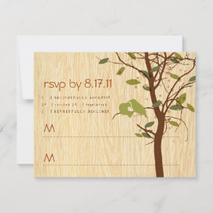 Veta de madera con pájaros de amor RSVP