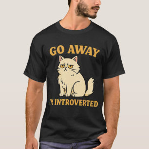 Vete Estoy Introvertido – Camiseta de Gato Diverti