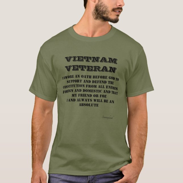VETERAN DE VIETNAM juró camiseta verde camiseta (Anverso)