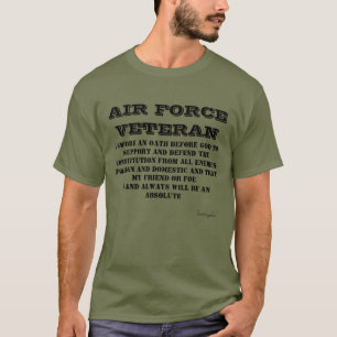 Veterano de la Fuerza Aérea juran camiseta verde