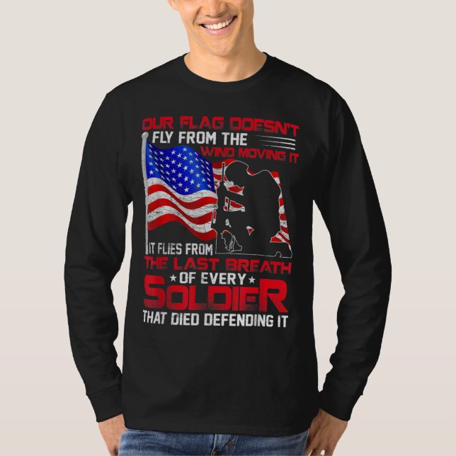 Veterano militar patriótico camiseta (Anverso)