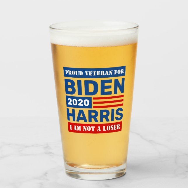 Veteranos Biden Harris No Es Un Vidrio Perdedor (Anverso (lleno))