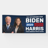 Veteranos de EE.UU. apoyan la pancarta Biden Harri