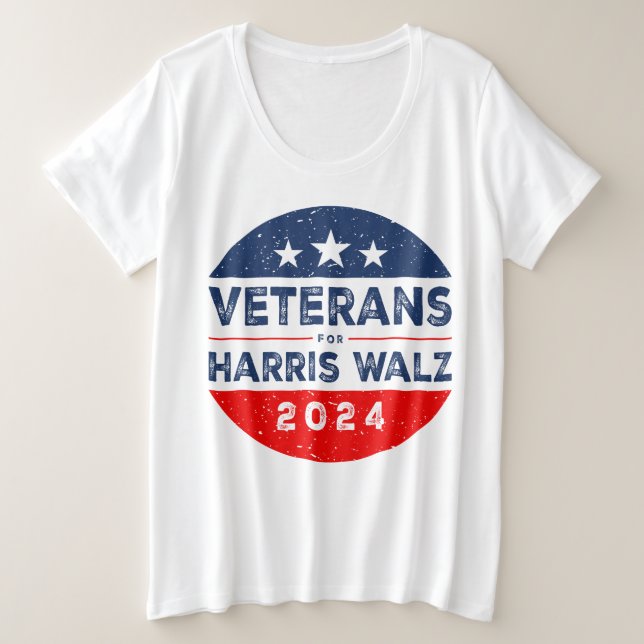 Veteranos De Harris 2024 Kamala Harris Tim Walz (Anverso del diseño)