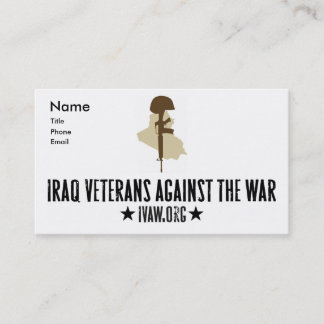 Veteranos de Iraq contra las tarjetas de visita de