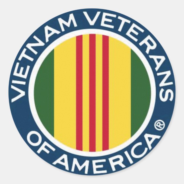 Veteranos de Vietnam de América Pequeños Pegatinas (Anverso)