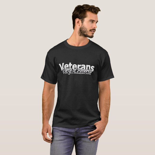 Veteranos Fiesta de América camiseta con pancartas (Anverso completo)