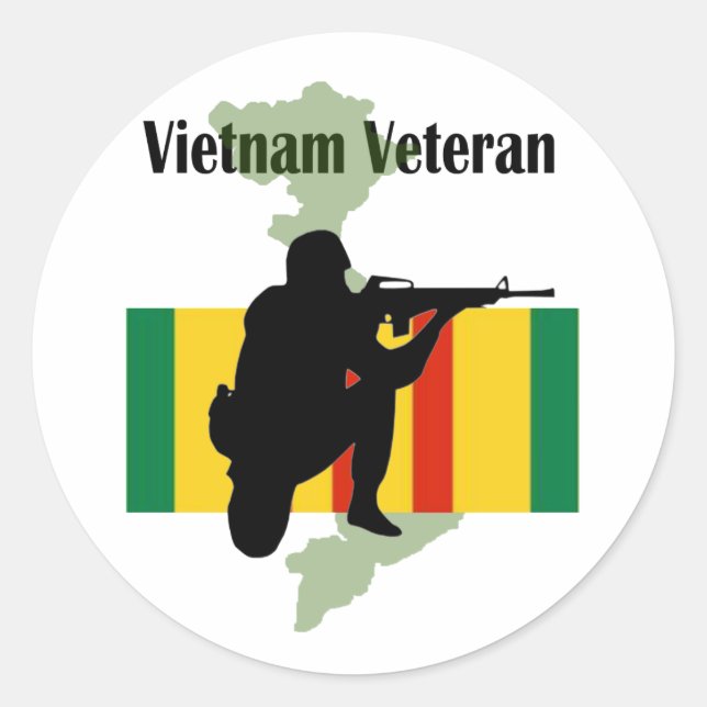 Veteranos Pegatinas de Vietnam (Anverso)