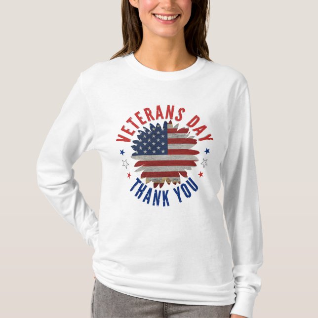 VETERANS DAY GRACIAS Camiseta (Anverso)