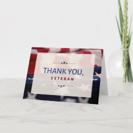 Veterans Day Gracias Tarjeta de felicitación