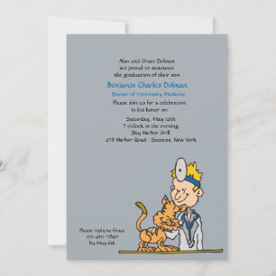Veterinaria Con Invitación A La Graduación Del Gat