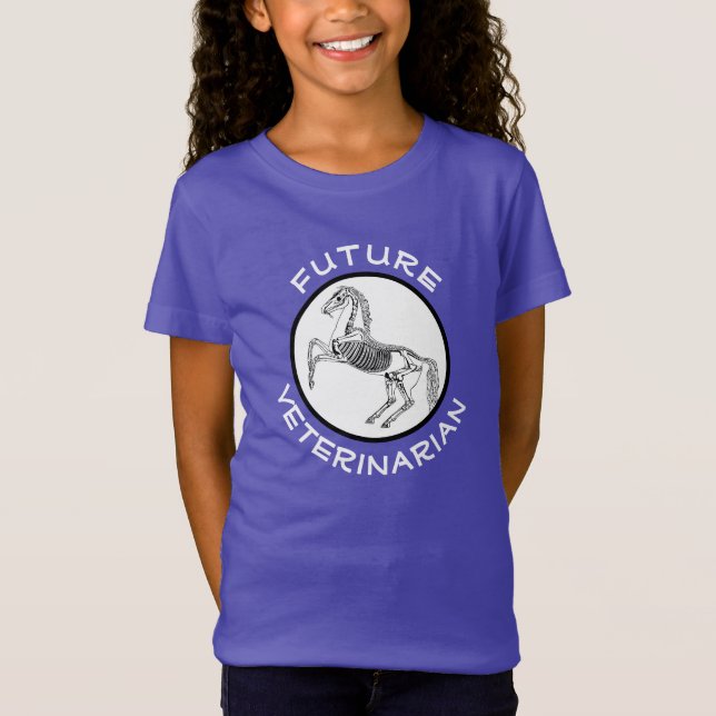 "Veterinaria Futura" y camiseta con esqueleto de c (Anverso)