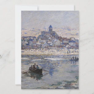 Vetheuil en barco de Hiver en el río