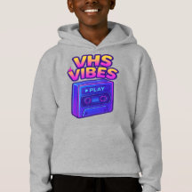 VHS Vibes Retro Neon Hoodie