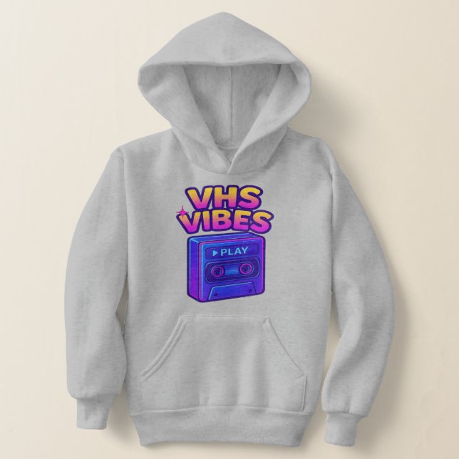 VHS Vibes Retro Neon Hoodie (Distribución )