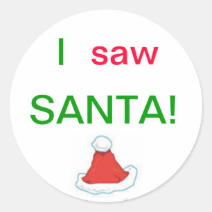 Vi a los pegatinas de Santa