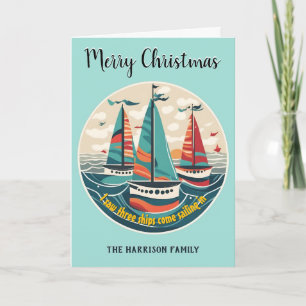 Vi tres barcos Barcos de vela náuticos Navidad