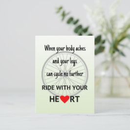 Viaja con su corazón inspirador postal