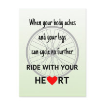 Viaja con su corazón inspirador postal