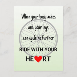 Viaja con su corazón inspirador postal