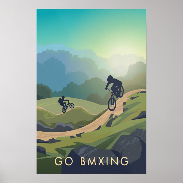Viaja en BMX Póster de viaje (Frente)