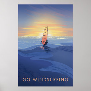 Viaja en Windsurf Póster de viaje