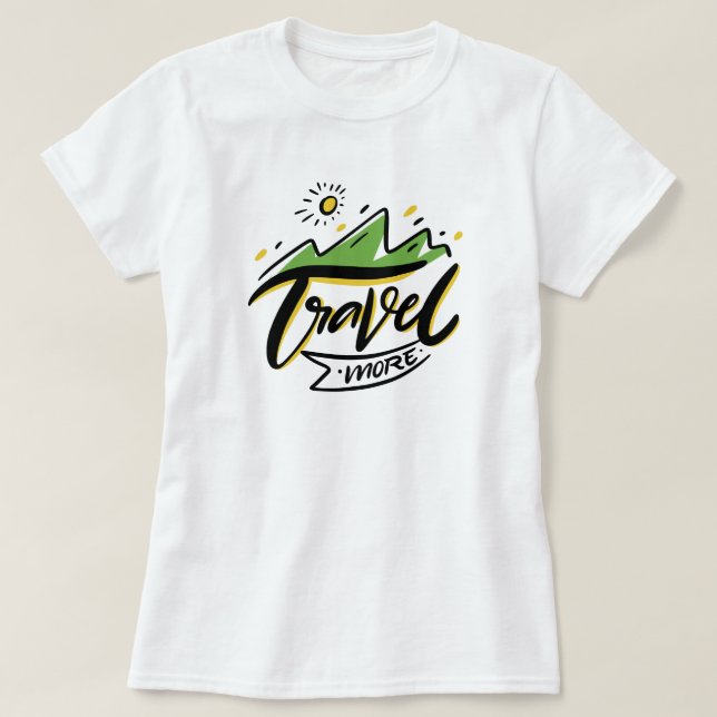 Viaja más camiseta (Diseño del anverso)
