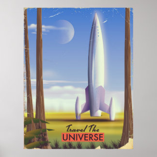 Viaja por el arte espacial retro Universo.