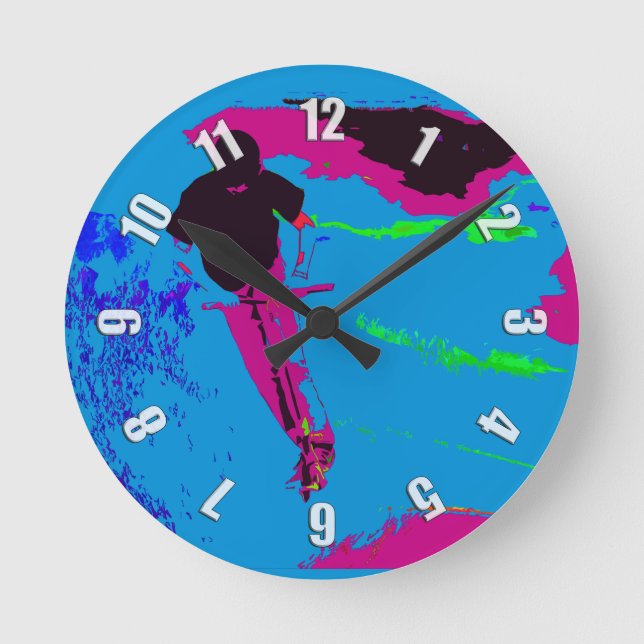 Viajando en Galaxy - Reloj redondo de patinete (Anverso)