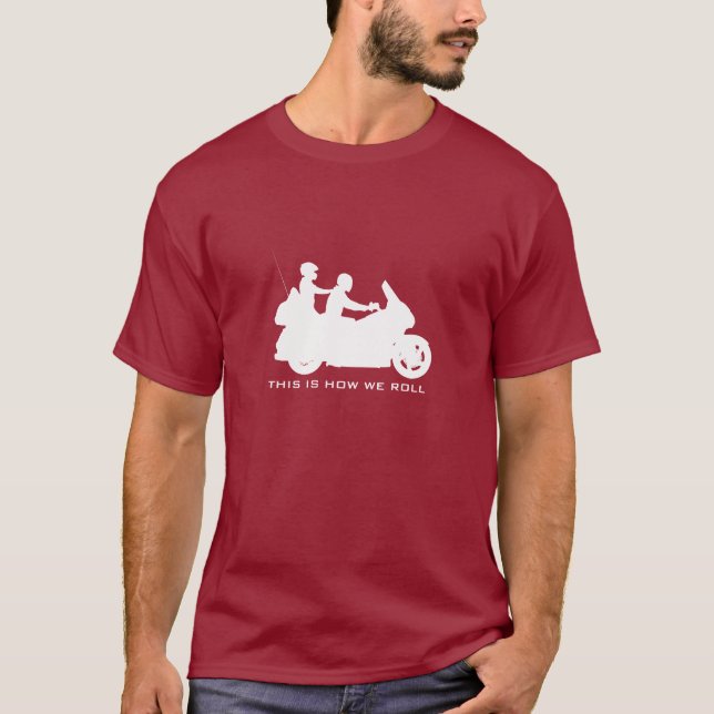 Viajar a la camiseta de la motocicleta (Anverso)