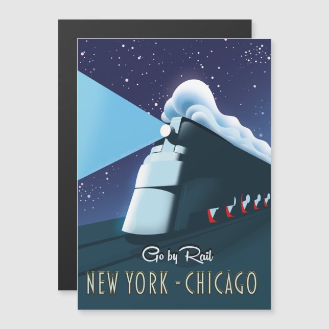 "Viajar en tren" Nueva York - Chicago (Anverso/Reverso)