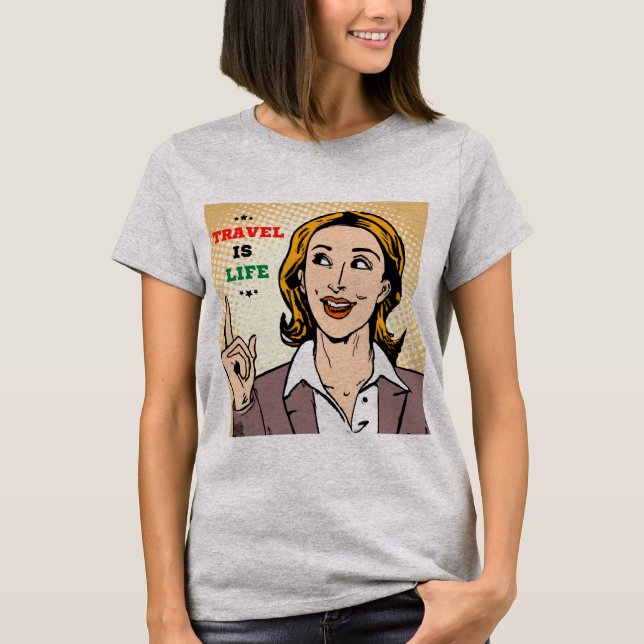 Viajar es camiseta de la vida (Anverso)