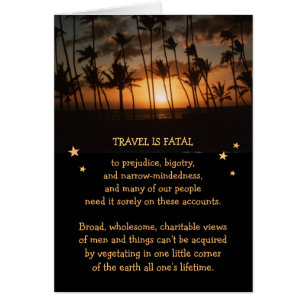 Viajar es fatal para Narrow-Mindedness, etc.