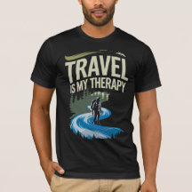 Viajar es mi terapia - Camiseta de cita para busca