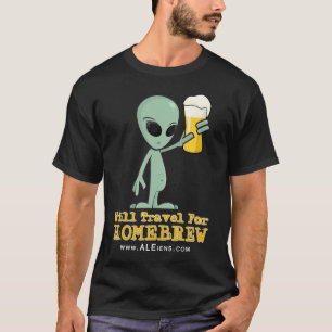 Viajará para el brew casero - camisa oscura