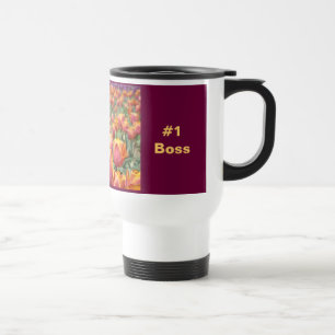 Viaje #1 Taza de regalo para jefe Tulipán Flores Día del