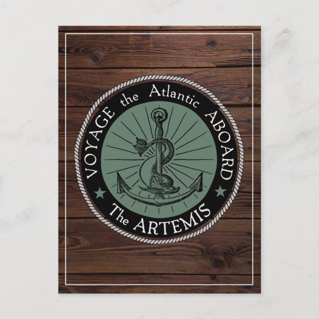 Viaje a bordo de la postal de Artemis (Anverso)