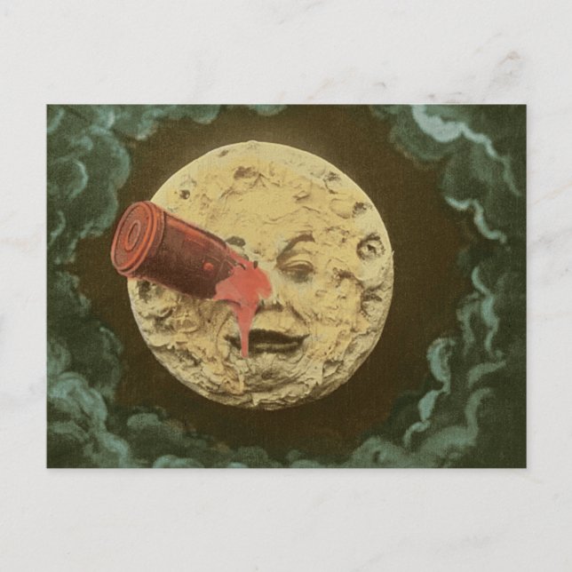 Viaje a la postal de la película silenciosa lunar (Anverso)