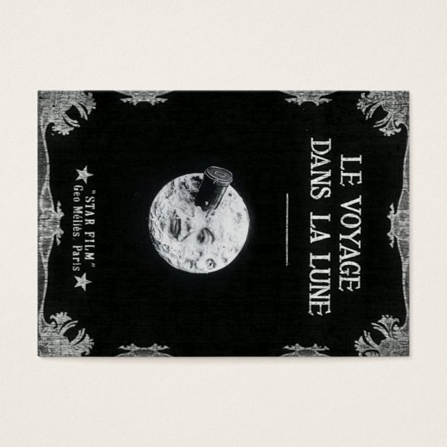 Viaje al cine retro francés lunar (Frente)