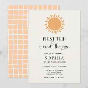 Viaje alrededor de la invitación de cumpleaños del