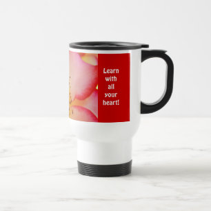 Viaje ¡Aprende con Todo Tu Corazón! Taza de Café Rosas F