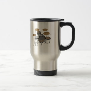 Viaje Batería: Kit de batería blanco: Modelo 3D: Taza de
