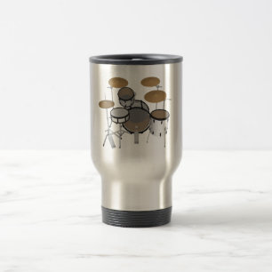 Viaje Batería: Kit de batería blanco: Modelo 3D: Taza de