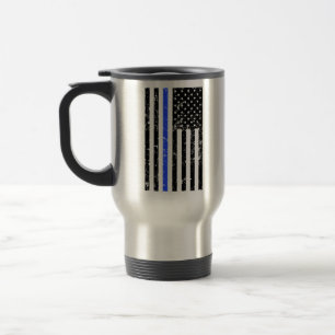 Viaje Blue Line fino - oficial de policía - taza de café
