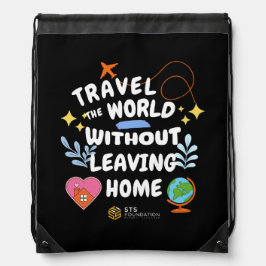 Viaje con la mochila de la cadena de dibujos mundi