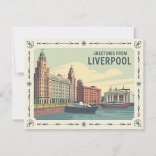 Viaje con la tarjeta postal de Liverpool