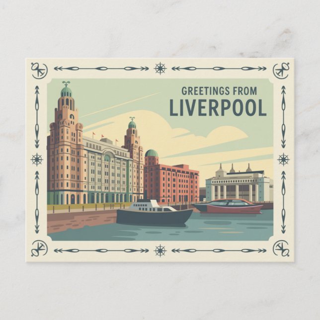 Viaje con la tarjeta postal de Liverpool (Anverso)