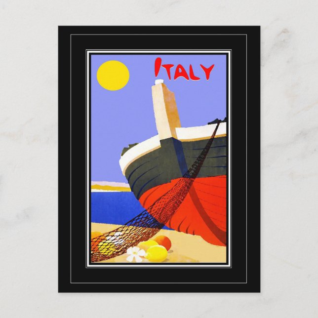 Viaje con tarjeta postal de origen Italia (Anverso)