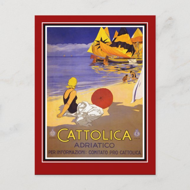 Viaje con tarjeta postal de origen Italia (Anverso)